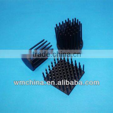 Black anodized oem precise aluminum heatsink parts