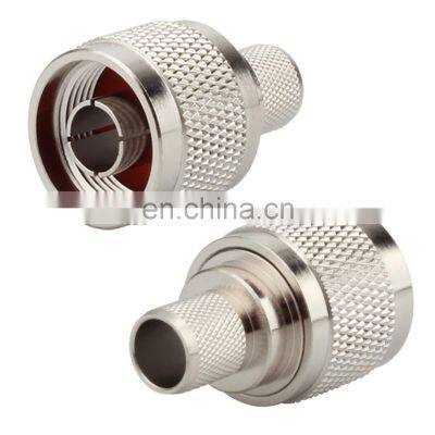 N male plug lmr400 cable crimp solderless adapter 4310 male to din 716 female connector