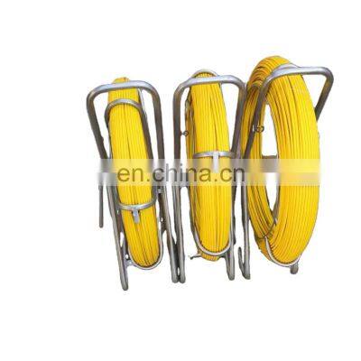 4.5-16mm fiber optic equipment Blue color frp duct rodder without frame 500m Frp push rod