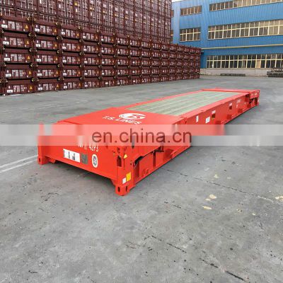 China 40ft Fixed Post Flat racks With Base And Four Fixed Corner Post 40ft Flat Rack Container With Cheaper Price