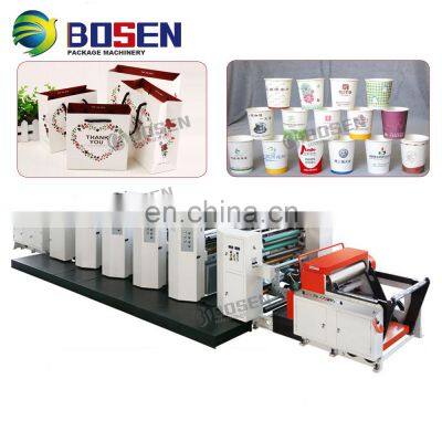 Five Colors Multifunction Sticker Label Flexo Printing Machine for Paper Tea Cup Flexographic Printer Letterpress Automatic 25kw photo-4