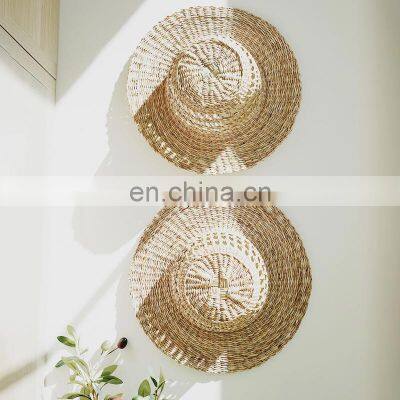 Sedge Handwoven Sombrero Bohemian Seagrass Wall Decor, Straw Hat Summer Beach Bag Manufacturer