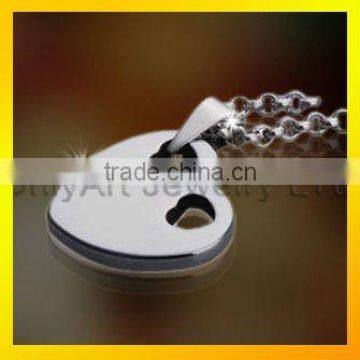 personalized tungsten heart shaped pendant jewelry