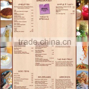 Paper Restaurant Digital Menu Covers Printing