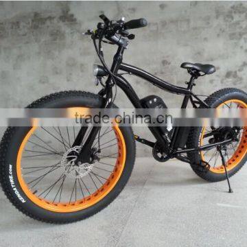 New 26"x 4.0 Fat Tire Electrc Bike Riding on the Beach Bike or on the Snow Aluminum Alloy Frame Li-ion Battery photo-3