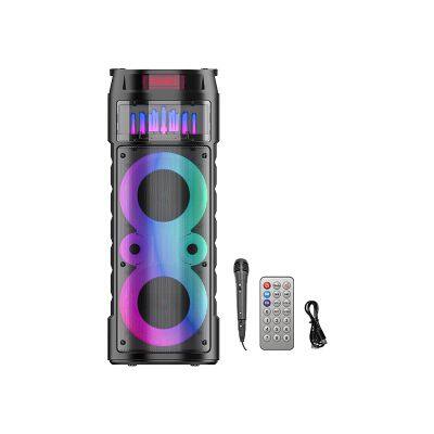 JQS6221 30W power OEM professional dual 6.5 inch wireless with MIC bluetooth speaker for outdoor