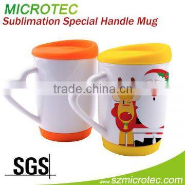 Sublimation magic mug factory white Heart Hndle Ceramic Mug, 110z beautiful mug