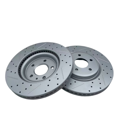 CHHBRAKE Drilled and Slotted Performance Brake Disc Rotor for Cars