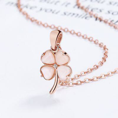 Premium Natural Opal Clover Necklace Four-Leaf Shamrock Pendant Women's Lucky Jewelry for Daily Wear and Celebration photo-4