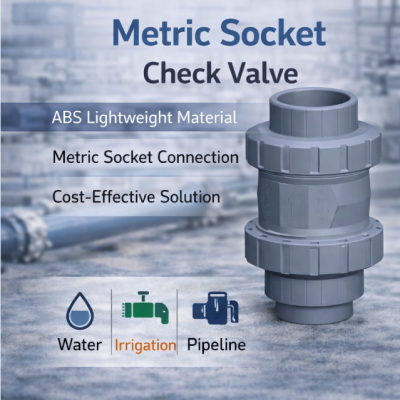 ABS Check Valve Metric Socket Non Return Valve for Water System