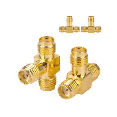 3-Port SMA-KKK RF Splitter Outer Thread Inner Hole SMA Female Antenna Connector