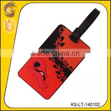 funny halloween pvc luggage tag maker in wholesale