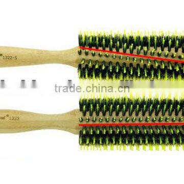 High Quality Nature Bamboo Rotating Hair Brush photo-2