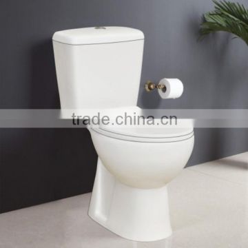 gravity flushing system two piece toilet