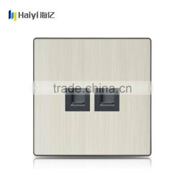 High Quality China Supplier Universal Aluminum Panel 2 Gang TV Socket