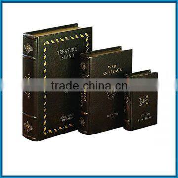 High quality dictionary leather book safe box