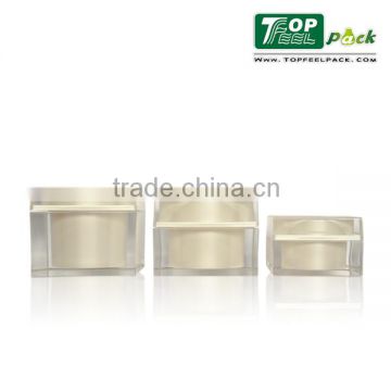 High end 30ml/50ml/80ml cosmetic acrylic jar in quadrate shape