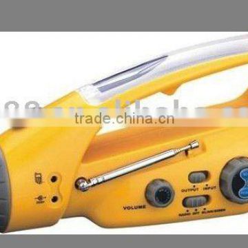 led dynamo flashlight with hand crank