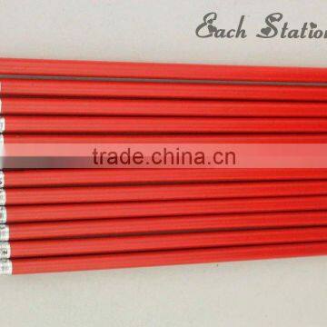 7 inch red drawing pencil with eraser