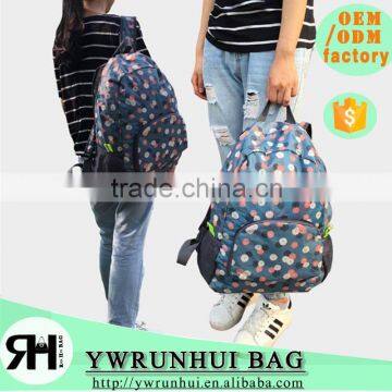 2016 NEW China Factory OEM Flora Design Waterproof Foldable Day Backpack, New Designer School Bags for Teenager photo-3