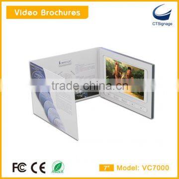 Plastic and paper cover video brochure business card, wedding invitation card BC7002MS