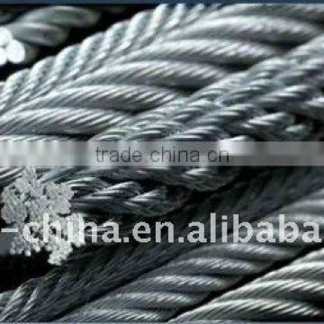 Galvanized steel wire rope for aircraft