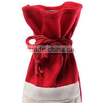 Christmas Santa Claus Wine Bottle Bag Cover Dinner Party Table Decor