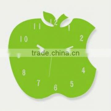 32 * 30cm Green Apple Shaped Acrylic Contemporary Wall Clocks