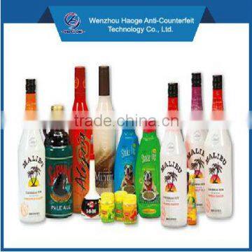 colorfull printing shrink wrap labels for bottle