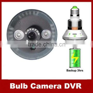 Emergency Backup Bulb hidden camera long time recording