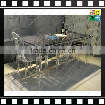 Plexi Luxury Design Acrylic Dinning Table Set Elegant Acrylic Living Room Furniture PMMA Lucite Highclear Acrylic Dinining Chair photo-3