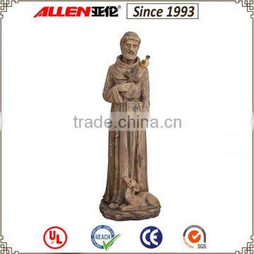 Hot sale St. Francis shaped solar light statue for sale