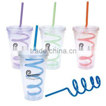 Slurpy Tumbler w/Crazy Straw - 16 oz.