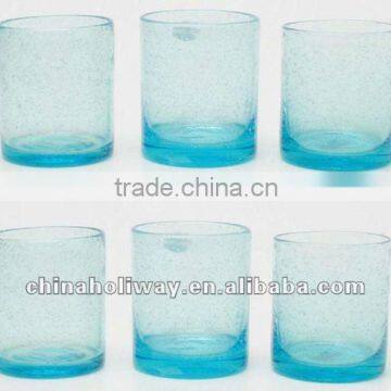 Old Fashioned Bubble Glasses, Blue Bubble Glass