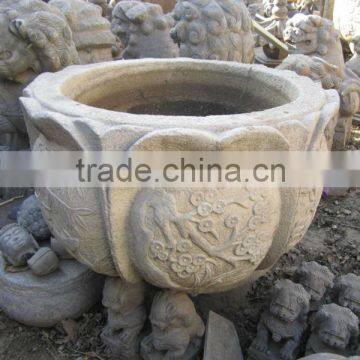 Chinese Antique Outdoor Garden Stone Trough