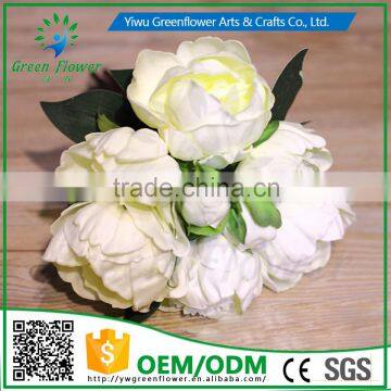 2016 Wholesale PU Latex Artificial Flowers Rose Real Touch Peony Fake Flower photo-2