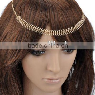 Women Fashion Metal Rhinestone Head Chain Jewelry Headband Head Piece Hair bandForehead Hair Head Band H069