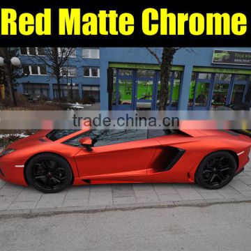 High Quality Pearl red car film,Matte Chrome Vinyl Car Sticker ,Luxury new chrome wrapping film 6 Colors 1.52m*20m