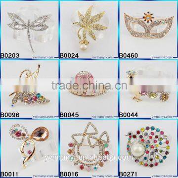 Factory Price Buy Wholesale Direct From China Easy Sell Items Hats Crochet Brooch for Wedding Invitations B0045 photo-3