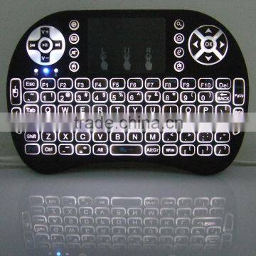 Factory Supply Wireless Keyboard Touchpad Backlit I8 Remote Controller