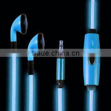 EL light Earbuds and LED earphone, golwing earphone with microphone                        
                                                Quality Choice