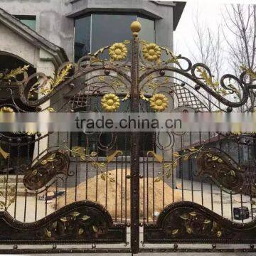 2016 new design luxury wrought iron sliding gate