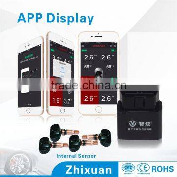 Smart phone TPMS for Andriod and ios ,Universal Wireless Bluetooth car tpms