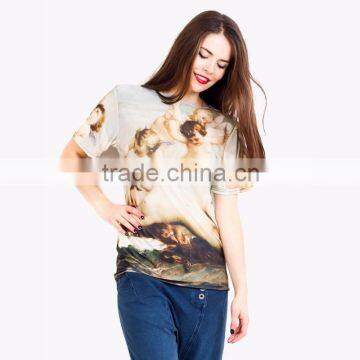 2015 Top Hot Latest Fashion Women Custom Fitted High Quality New Style Blank T-shirt Dress photo-2