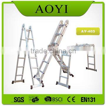 Industrail or Domestic Aluminium Profile Folding Telescopic Ladder AY-403 With En131 photo-2