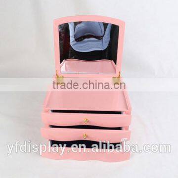 High Finish Princess Wooden Jewellery Box, Pink Painting Jewellery Box, Jewellery Collection Case photo-3