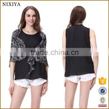 Wholesale Fashion Black Sleeveless Tank Top For Girls