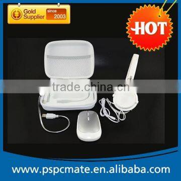 Headphone travel bag with mouse and LED light