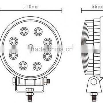 27w Round Working Lamp 30/60 Degree Spot Beam LED Work Light photo-5