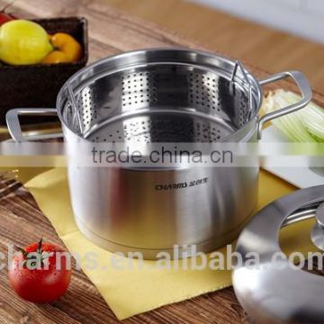 Charms double handles stainless steel steamer